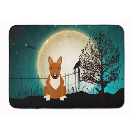 Micasa Halloween Scary Bull Terrier Red Machine Washable Memory Foam Mat MI225827
